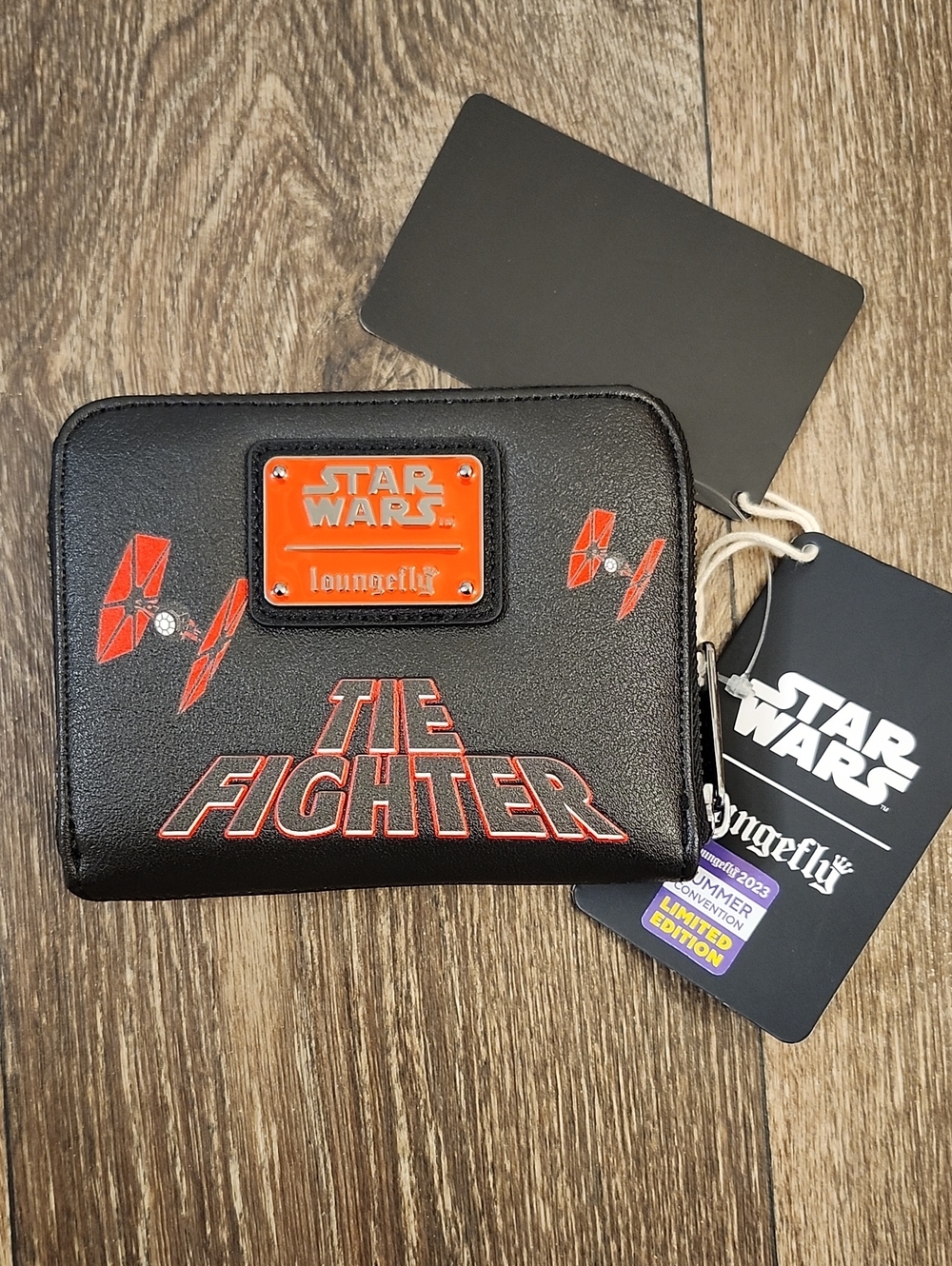Star Wars Loungefly Tie Fighter Pilot Helmet Wallet Black Disney NWT